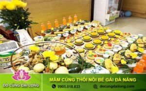 Mâm cúng thôi nội bé gái Đà Nẵng